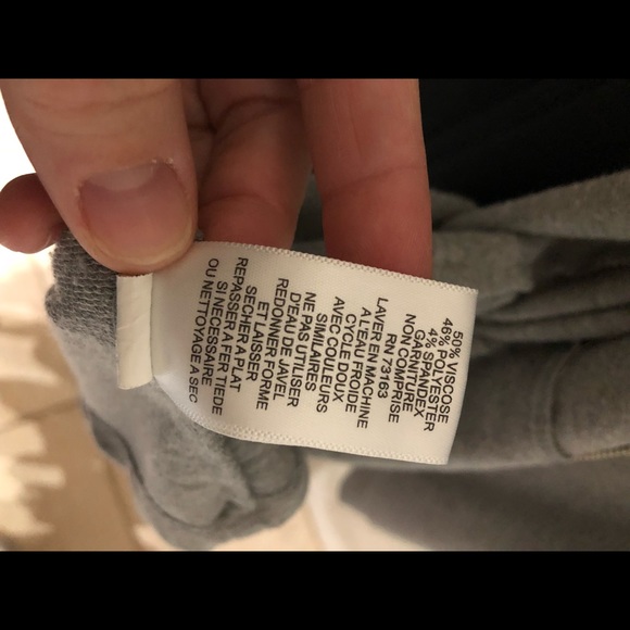 Comfy gray zipper hoodie, long length - Picture 4 of 5